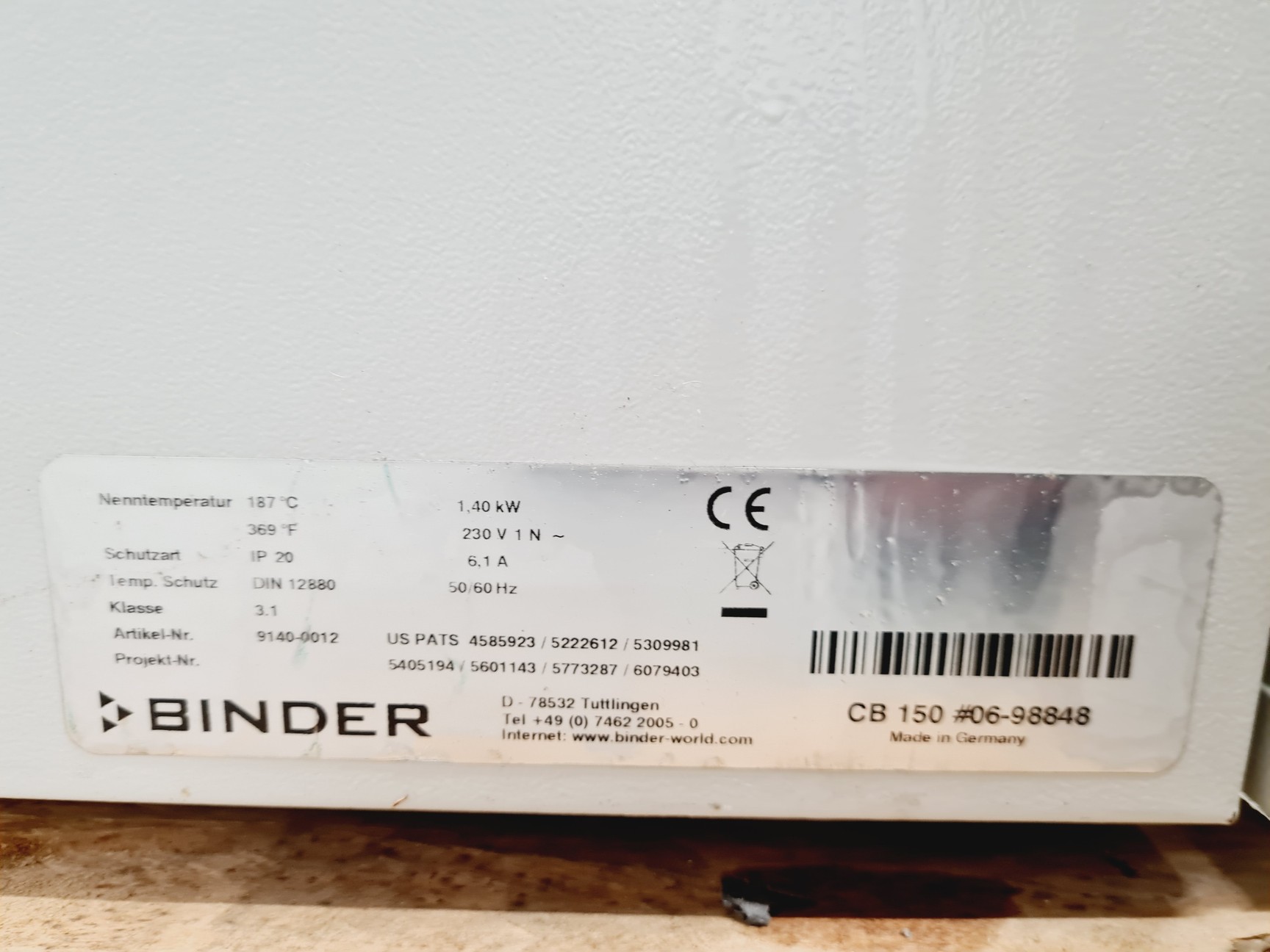 Image of Binder CB 150 Incubator - Spares/Repair Lab