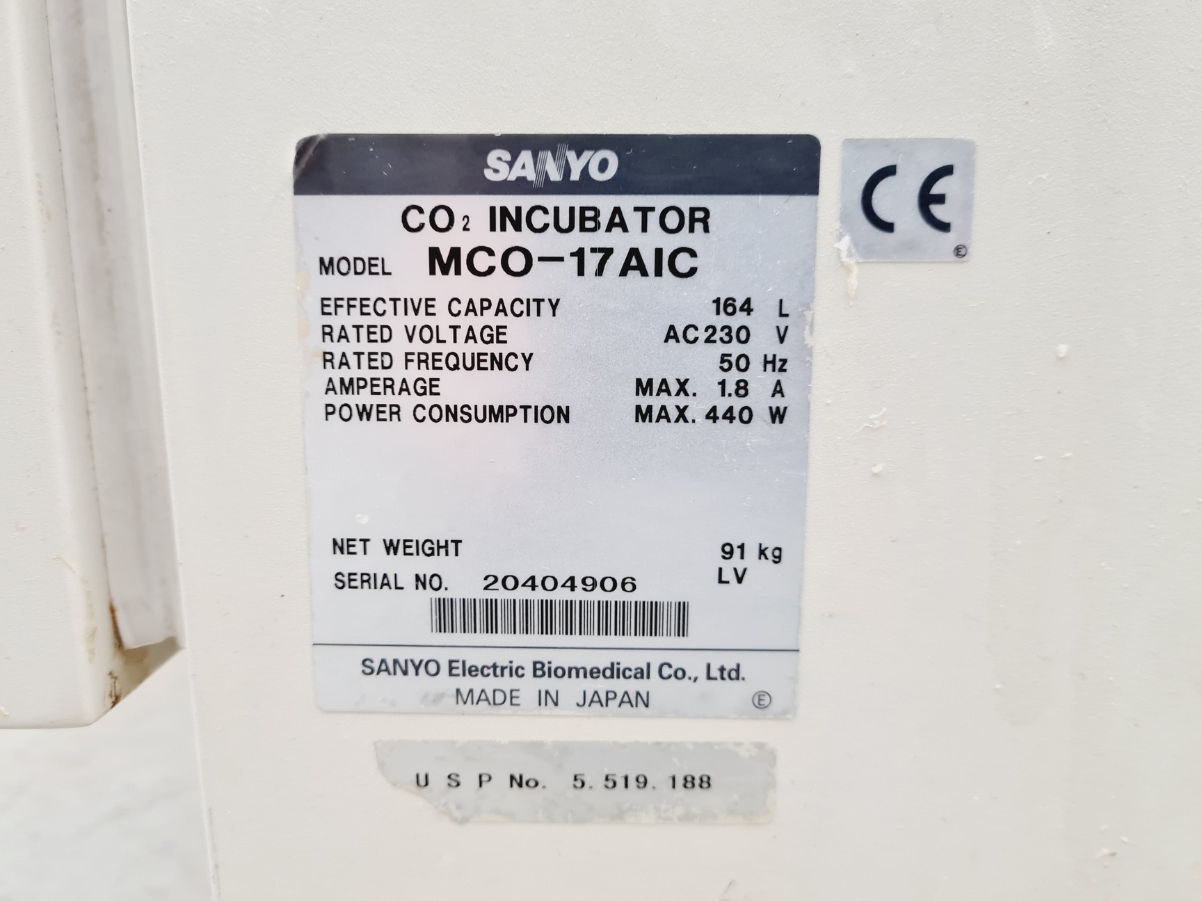 Image of Sanyo MCO-17AIC Co2 Incubator Lab