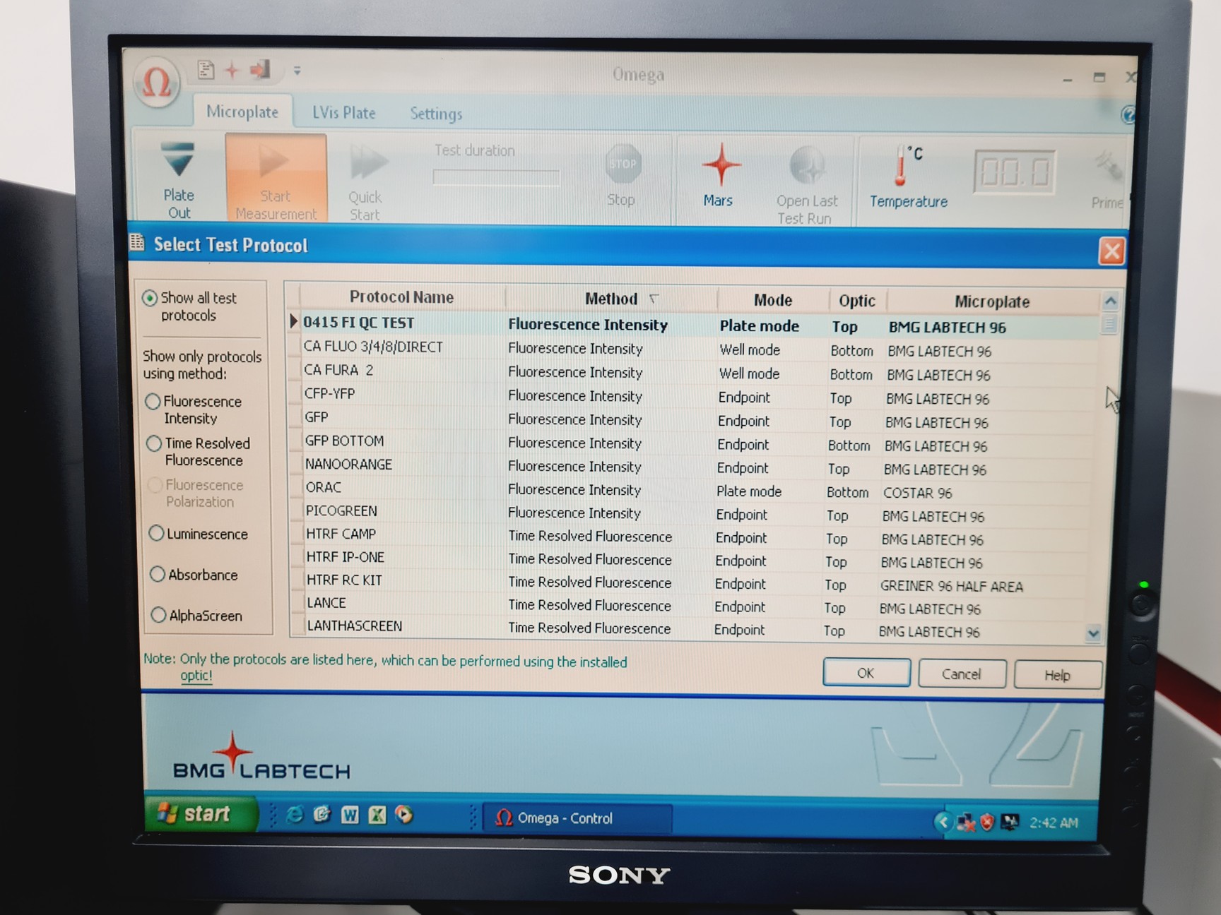 Image of BMG Labtech FLUOstar Omega Microplate Reader w/ Accessories Lab