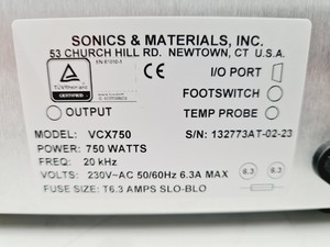 Thumbnail image of Sonics Vibra Cell Model VCX 750 With Model CV334 Ultrasonic Processor