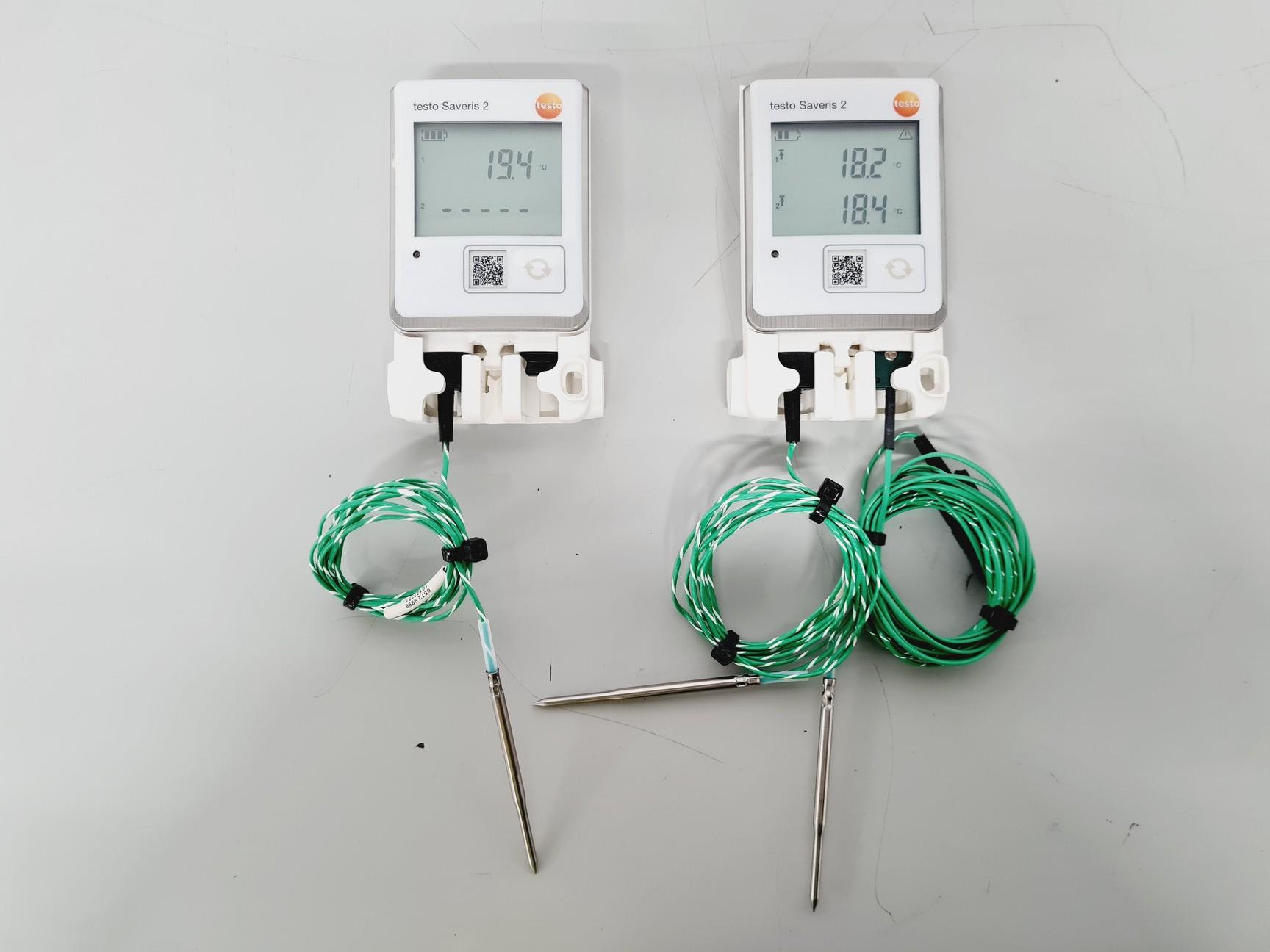 Image of 4 x Testo Saveris 2 T2 + T3 Wifi Data Loggers w/ 2 x Rayleigh Instruments IP65 