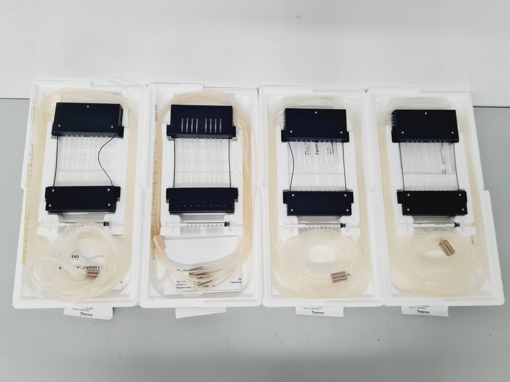 Image of 6 x Thermo Scientific Dispensing Cassettes - Metal Tip, Plastic Tip & 200cm Tube
