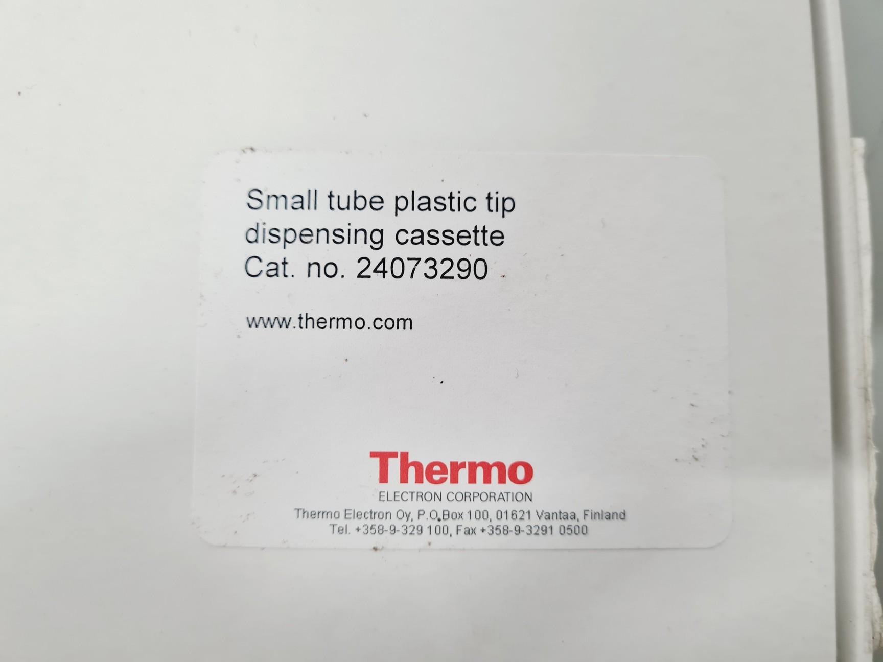 Image of 6 x Thermo Scientific Dispensing Cassettes - Metal Tip, Plastic Tip & 200cm Tube