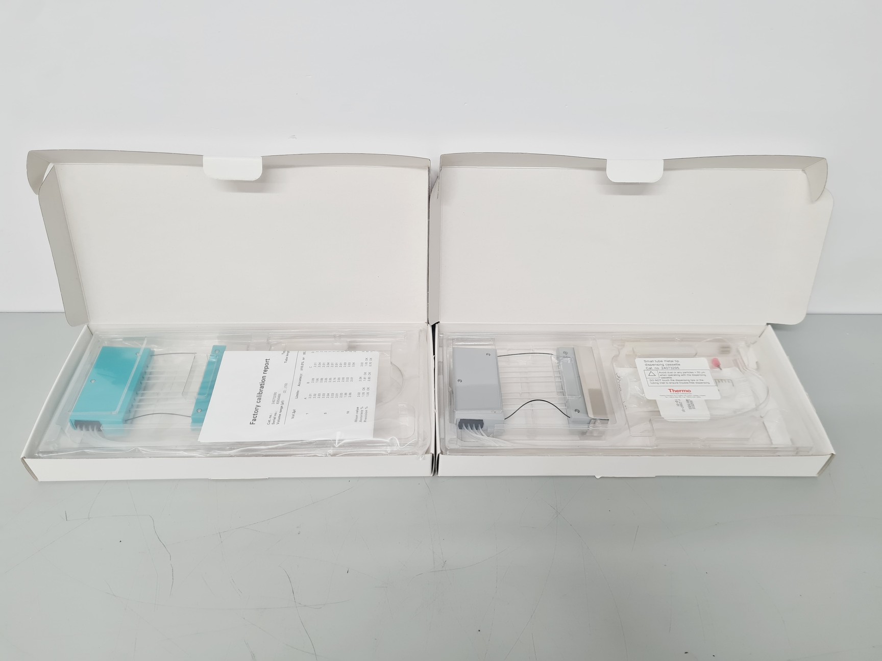 Image of 6 x Thermo Scientific Dispensing Cassettes - Metal Tip, Plastic Tip & 200cm Tube