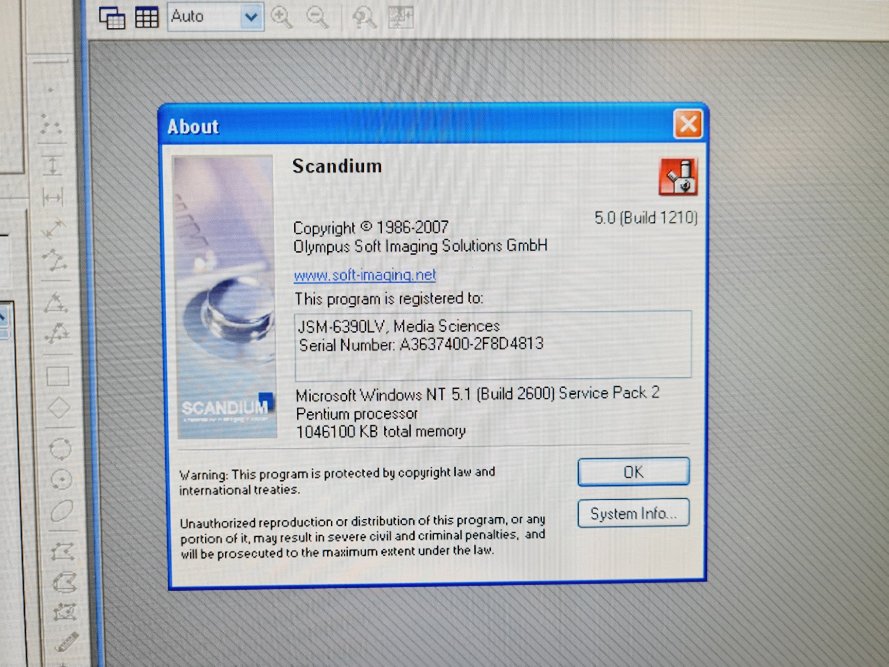 Image of Jeol JSM-639OLV Scanning Electron Microscope With Inca X-act SEM Lab
