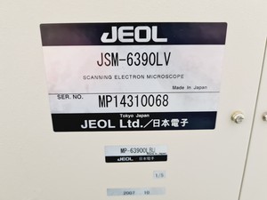 Thumbnail image of Jeol JSM-639OLV Scanning Electron Microscope With Inca X-act SEM Lab