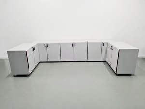 Image of Set of 5 S+B Under Bench Laboratory Storage 2 Doored Cupboards Lab