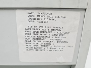 Thumbnail image of Set of 5 S+B Under Bench Laboratory Storage 2 Doored Cupboards Lab