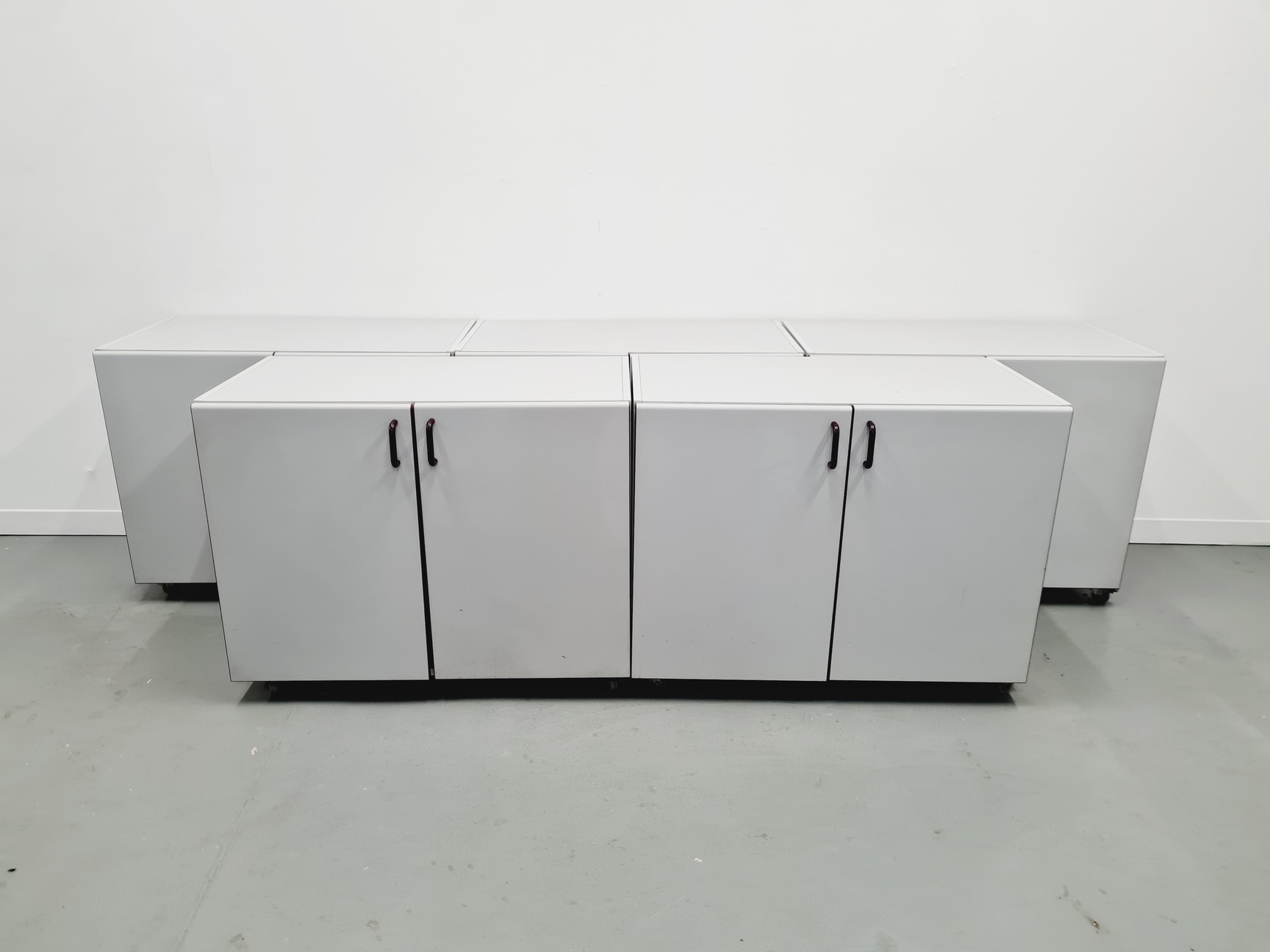 Image of Set of 5 S+B Under Bench Lab Storage 2 Doored Cupboards