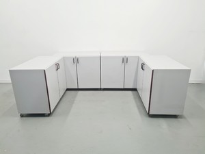 Image of Set of 4 S+B Under Bench Lab Storage 2 Doored Cupboards