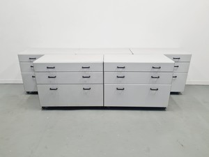 Thumbnail image of Set of 5 S+B Under Bench Storage 3 Drawer Chests Lab