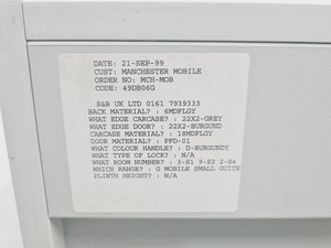 Thumbnail image of Set of 5 S+B Under Bench Storage 3 Drawer Chests Lab