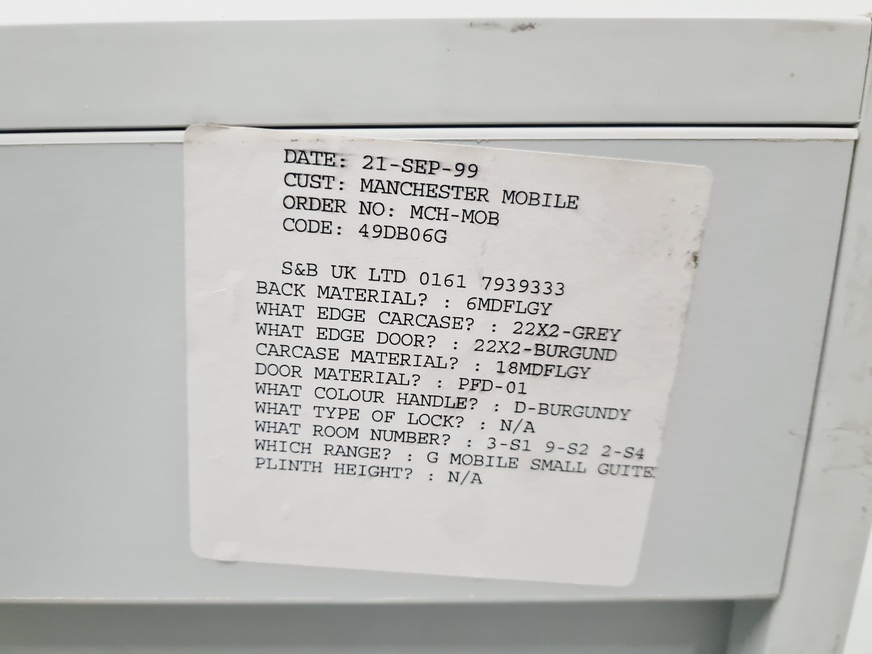 Image of Set of 5 S+B Under Bench Lab Storage 3 Drawer Chests