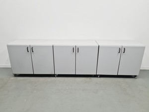 Thumbnail image of Set of 6 S+B Under Bench Lab Storage, 3 x 2 Door Cupboards 3 x 3 Drawer Chests