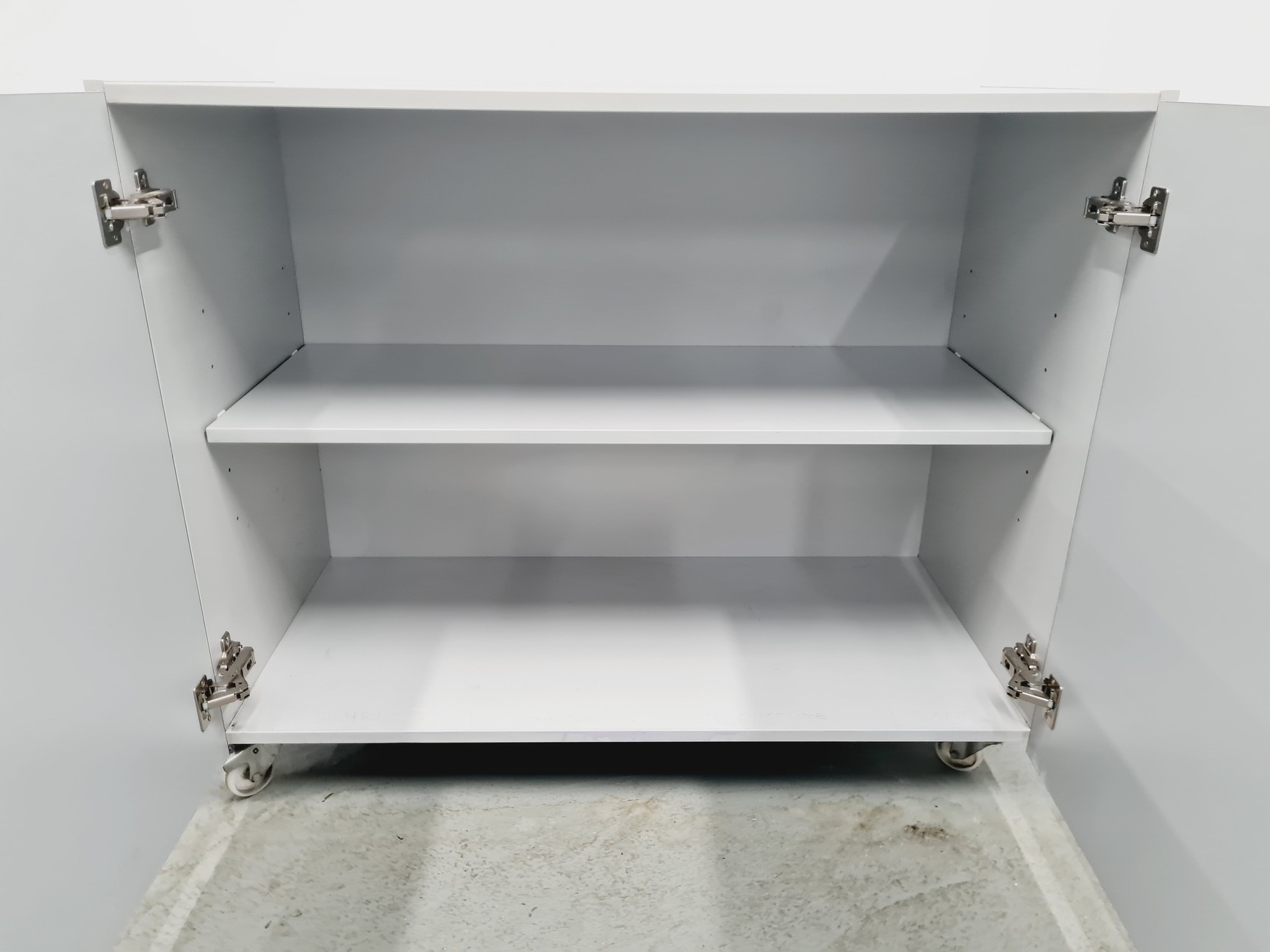 Image of Set of 6 S+B Under Bench Lab Storage, 3 x 2 Door Cupboards 3 x 3 Drawer Chests