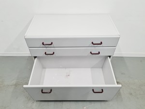 Thumbnail image of Set of 6 S+B Under Bench Lab Storage, 3 x 2 Door Cupboards 3 x 3 Drawer Chests