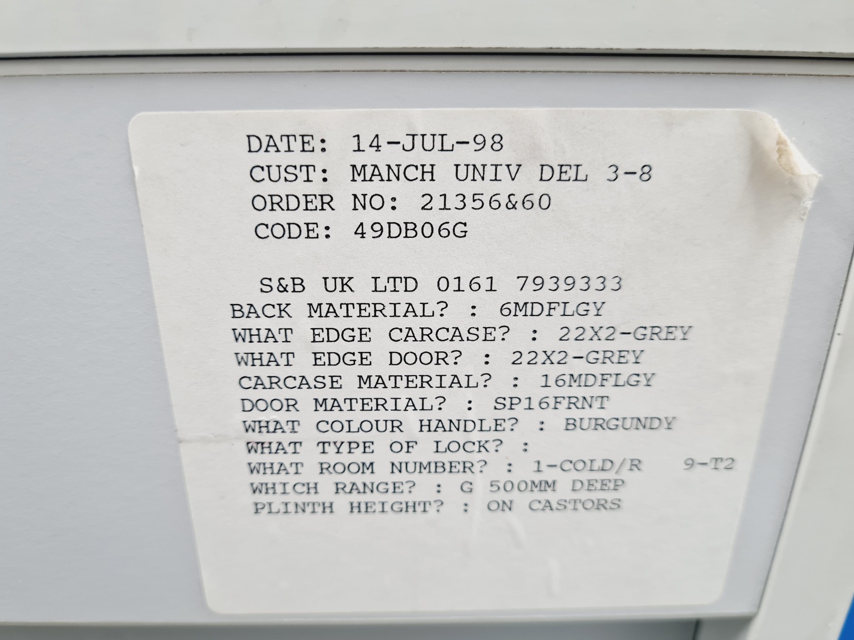 Image of Set of 6 S+B Under Bench Lab Storage, 3 x 2 Door Cupboards 3 x 3 Drawer Chests