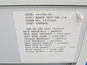 Thumbnail image of Set of 6 S+B Under Bench Lab Storage, 3 x 2 Door Cupboards 3 x 3 Drawer Chests