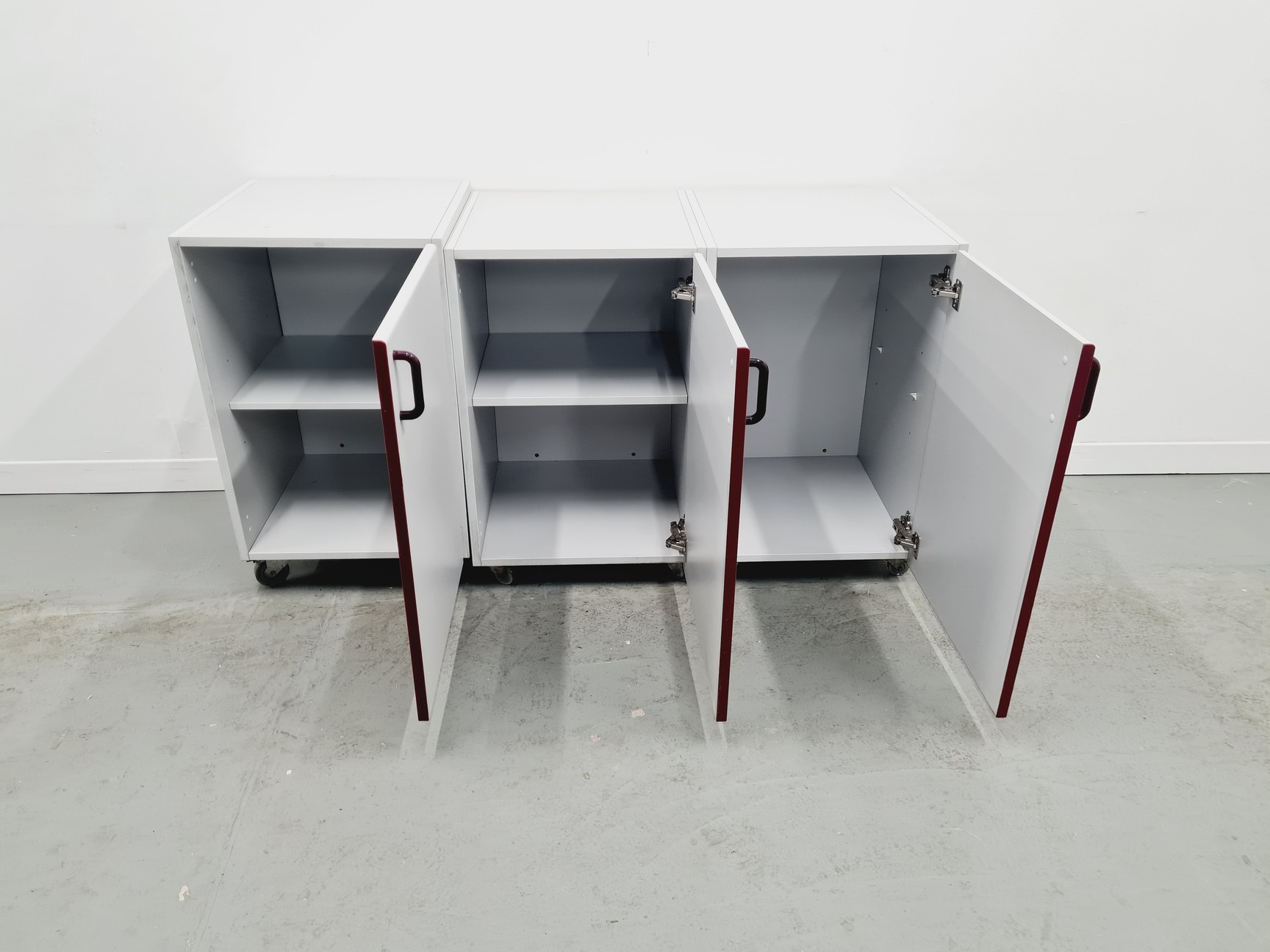 Image of Set of 5 Under Bench Laboratory Storage Mixed Sizes Cupboards