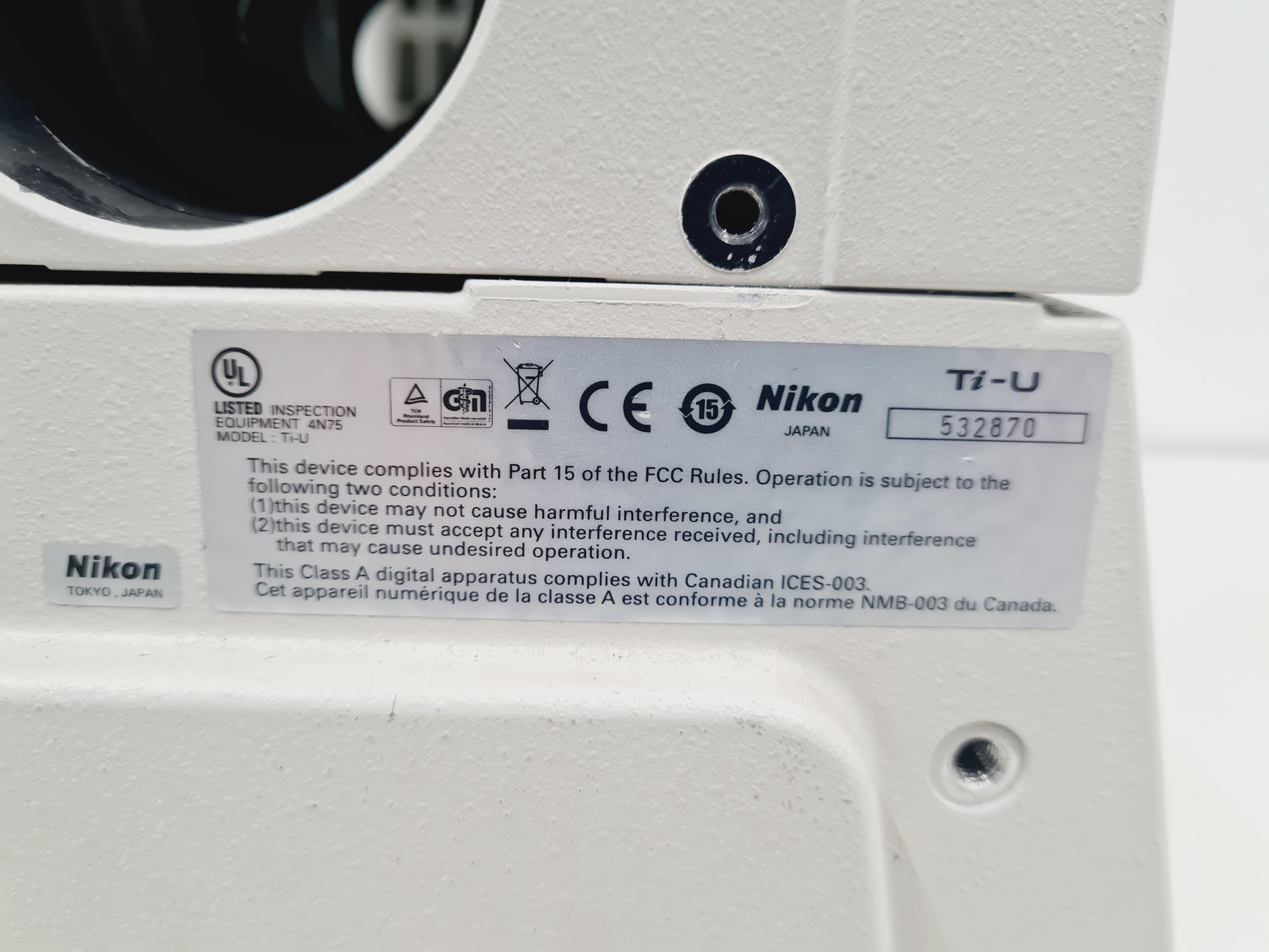 Image of Nikon Eclipse Ti - U Inverted Microscope With Prior Stage Controller