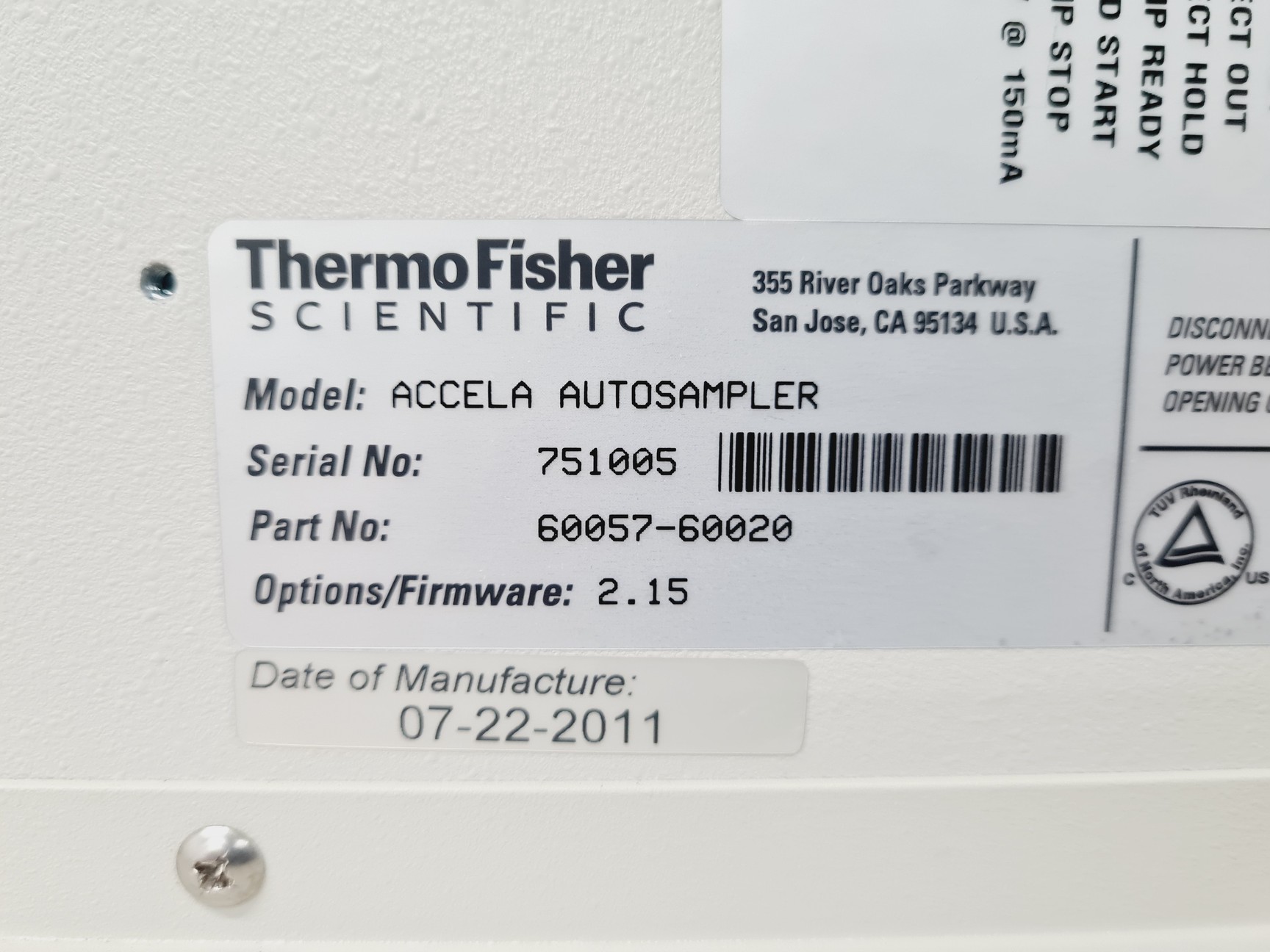 Image of Thermo Accela Autosampler