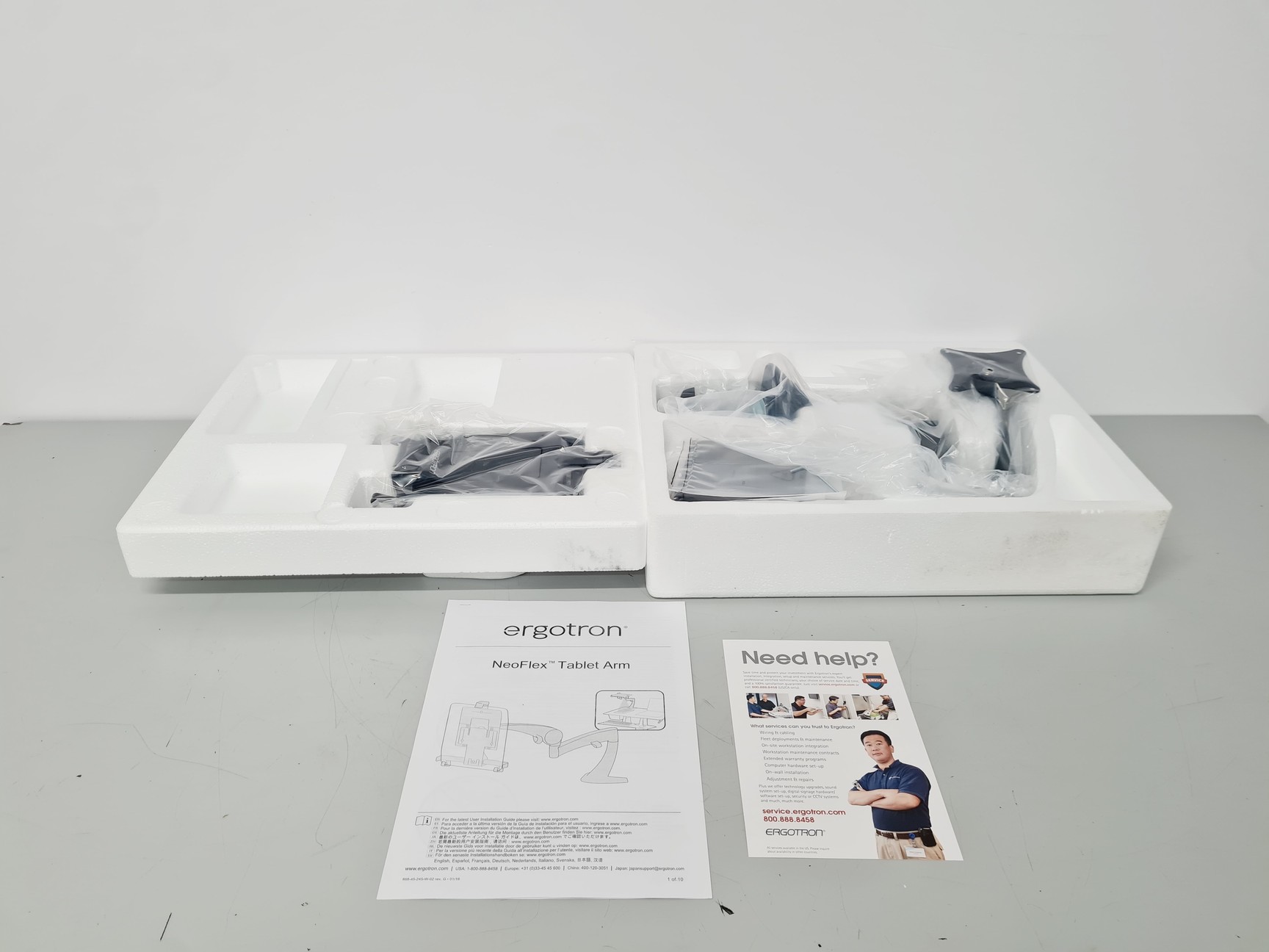 Image of Lot of 19 New Ergotron NeoFlex Desk Mount Tablet Arms 45-306-101