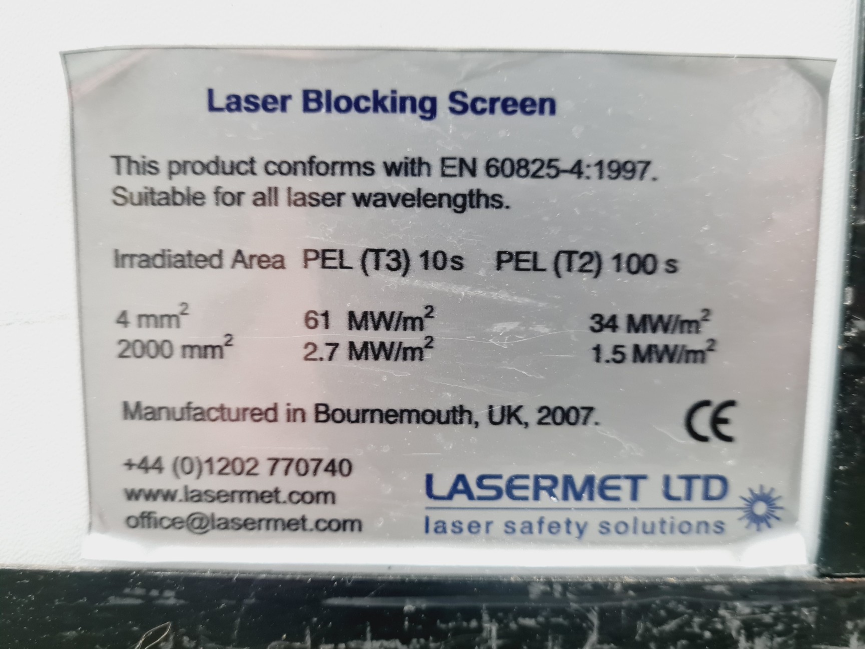 Image of Large Lasermet Heavy Duty Laser Blocking Screen