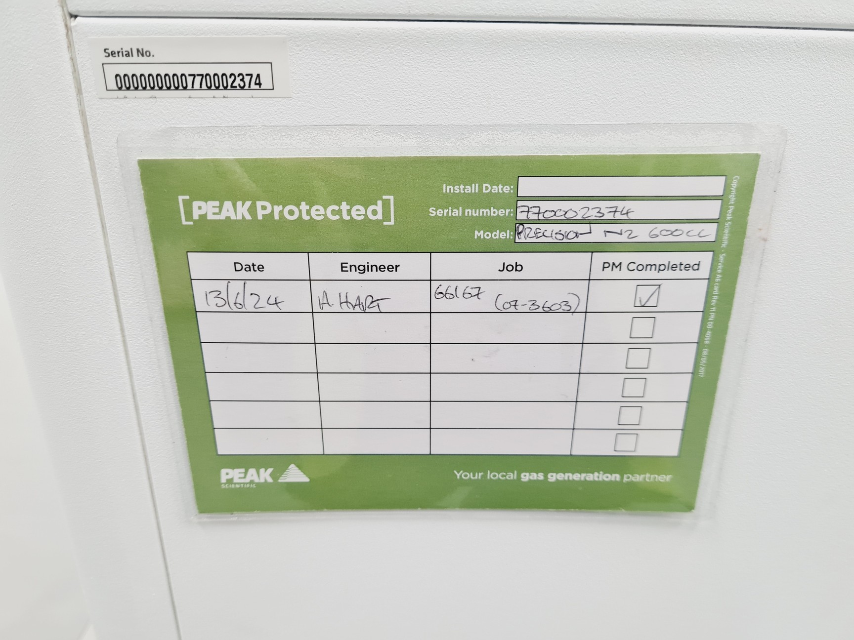 Image of Peak Precision Nitrogen 600cc & Precision Compressed Air