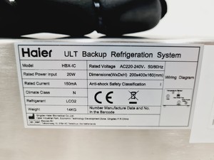 Thumbnail image of Haier Liquid CO2 Freezer Backup System HBX-IC