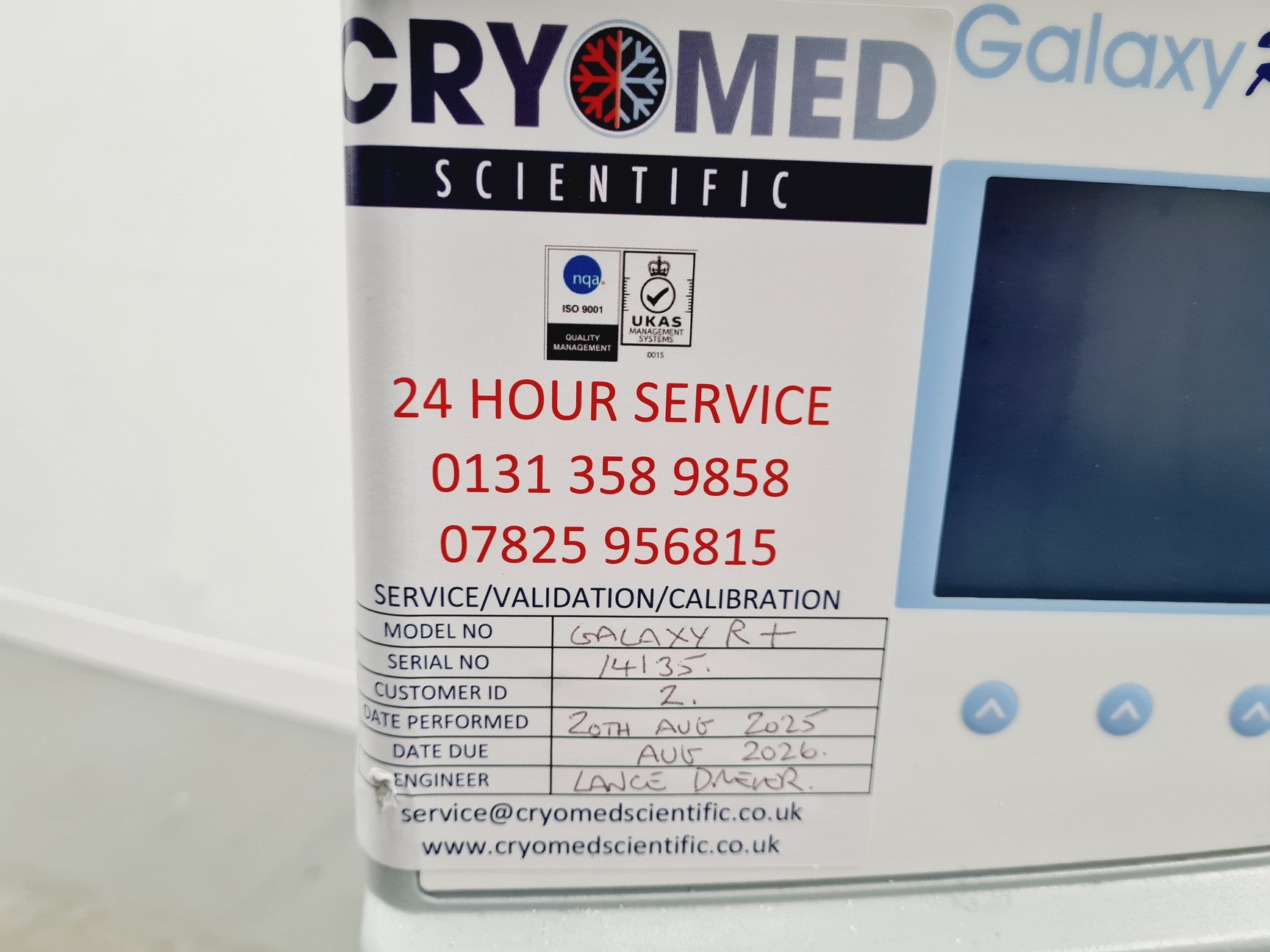 Image of RSBiotech Galaxy R+ 170-300 PLUS CO2 Incubator Lab
