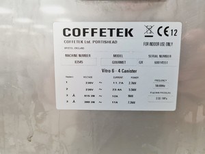 Thumbnail image of Coffetek Gourmet Vitro 6 4 Cannister Touch Display Coffee Machine 