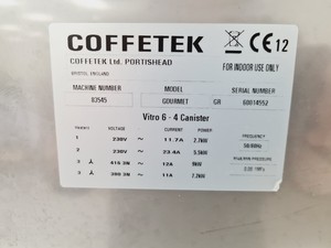 Thumbnail image of Coffetek Gourmet Vitro 6 4 Cannister Touch Display Coffee Machine Spares/Repairs