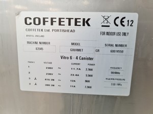 Thumbnail image of Coffetek Gourmet Vitro 6 4 Cannister Touch Display Coffee Machine 