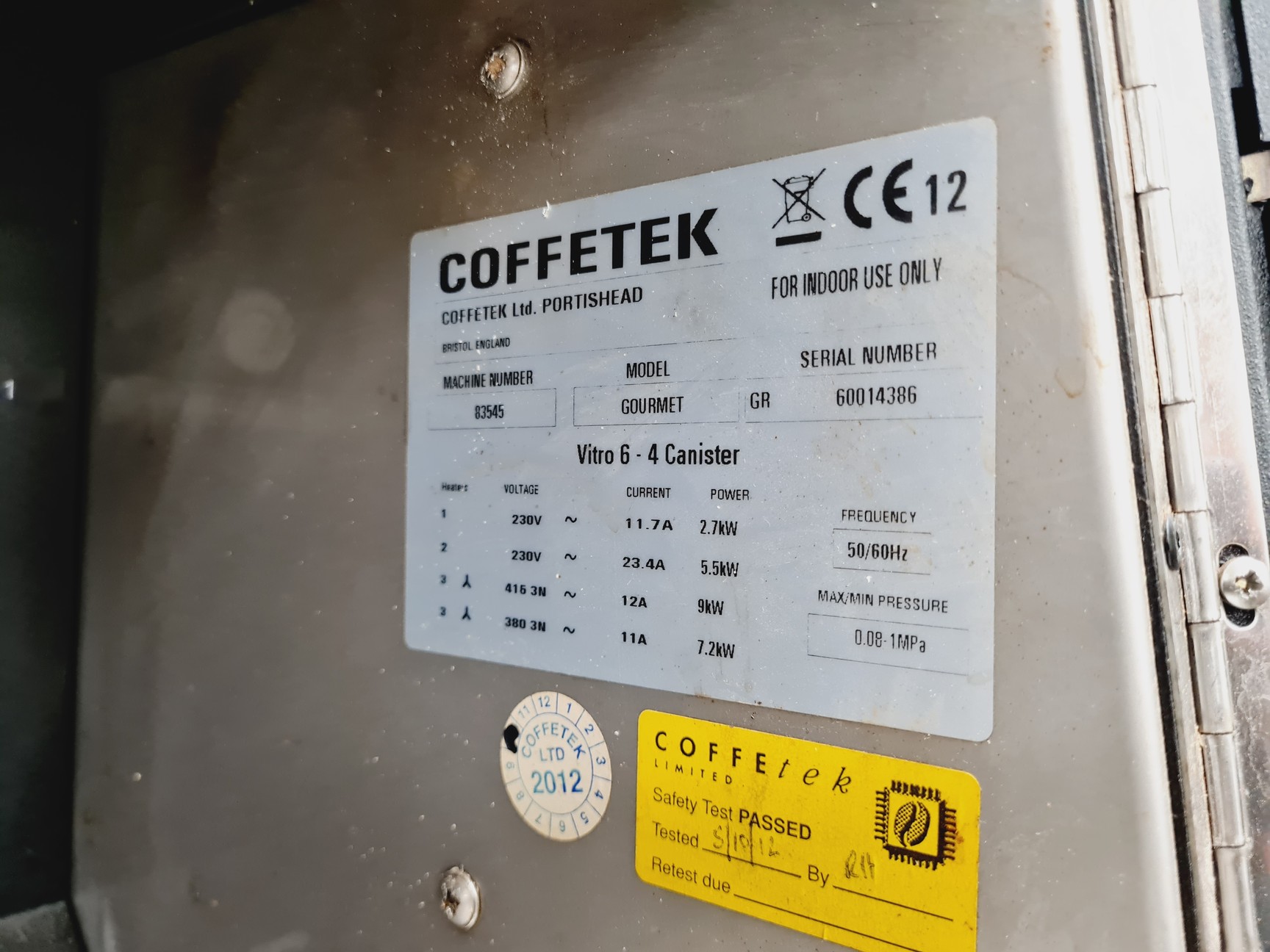 Image of Coffetek Gourmet Vitro 6 4 Cannister Touch Display Coffee Machine