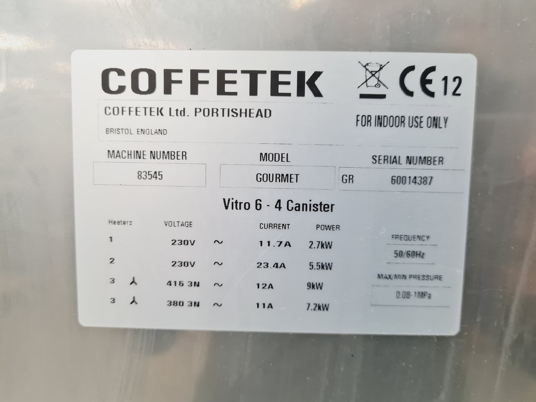 Image of Coffetek Gourmet 83545 Touch Display Coffee Machine 