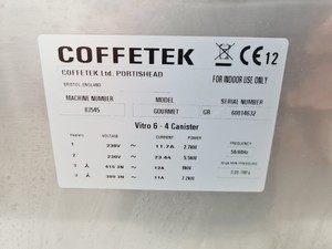 Thumbnail image of Coffetek Gourmet Vitro 6 4 Cannister Touch Display Coffee Machine 