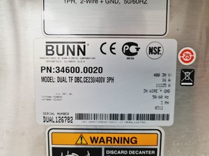 Thumbnail image of Bunn Dual TF DBC Bulk Brewing Machine 