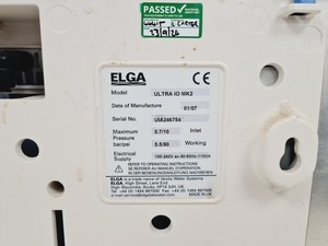 Thumbnail image of ELGA PURELAB Ultra IO MK2 Water Purifier Purification System ULXXXIOM2 Lab