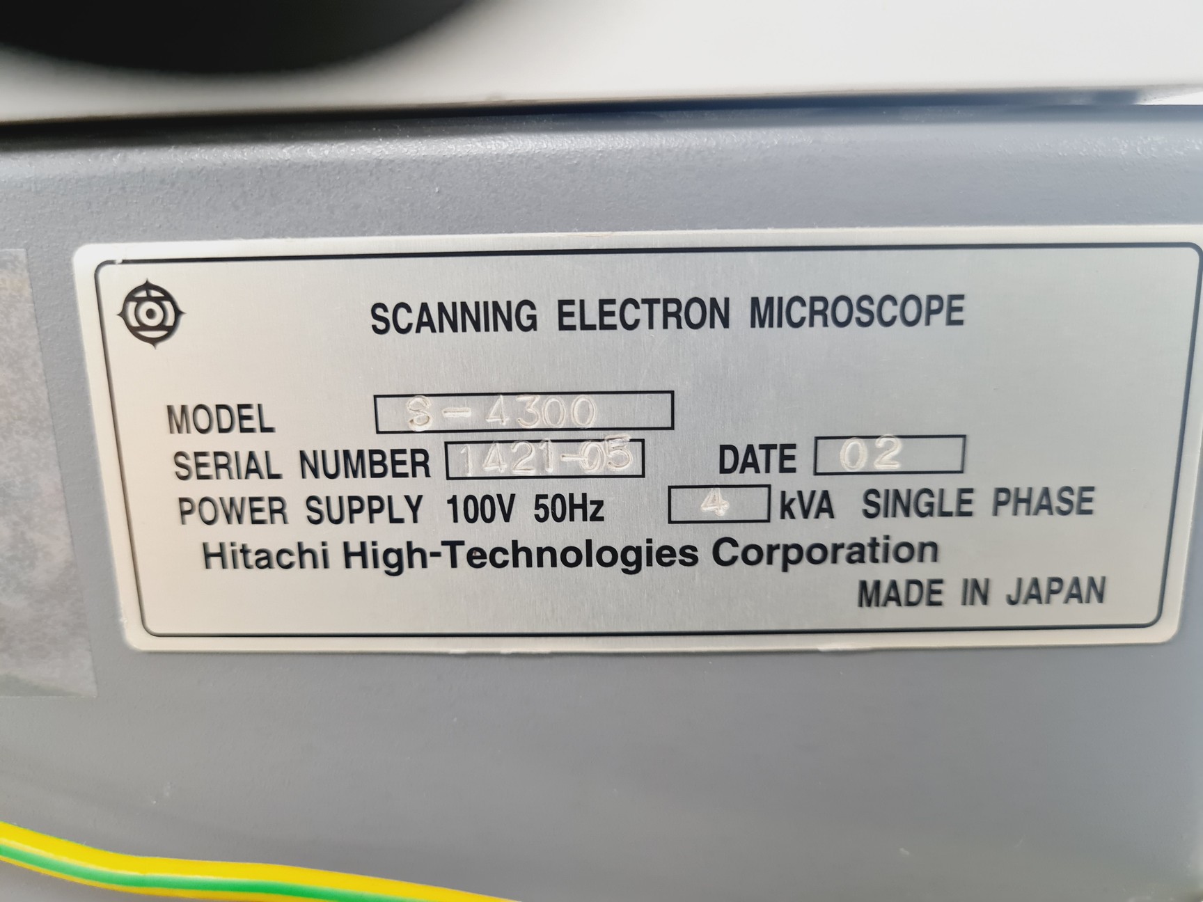 Image of Hitachi S-4300 Scanning Electron Microscope (SEM) System - Spares/Repair Lab