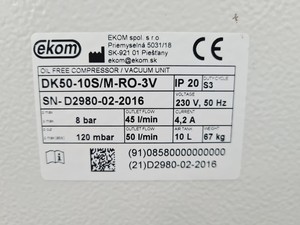 Thumbnail image of Ekom DK50-10 S/M-RO-3V Mobile Air Compressor Lab