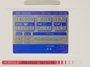 Thumbnail image of Sorvall Discovery M150 SE Centrifuge w/ S140-AT Fixed Angle Titanium Rotor Lab