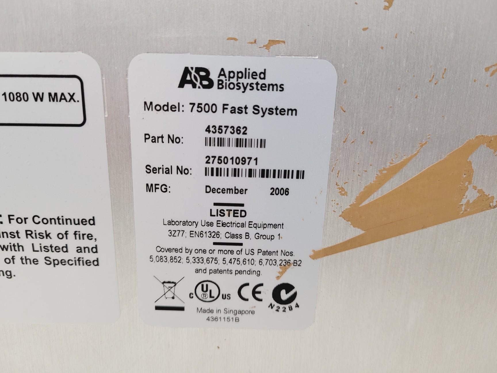 Image of Applied Biosystems 7500 Fast Real-Time PCR System Lab