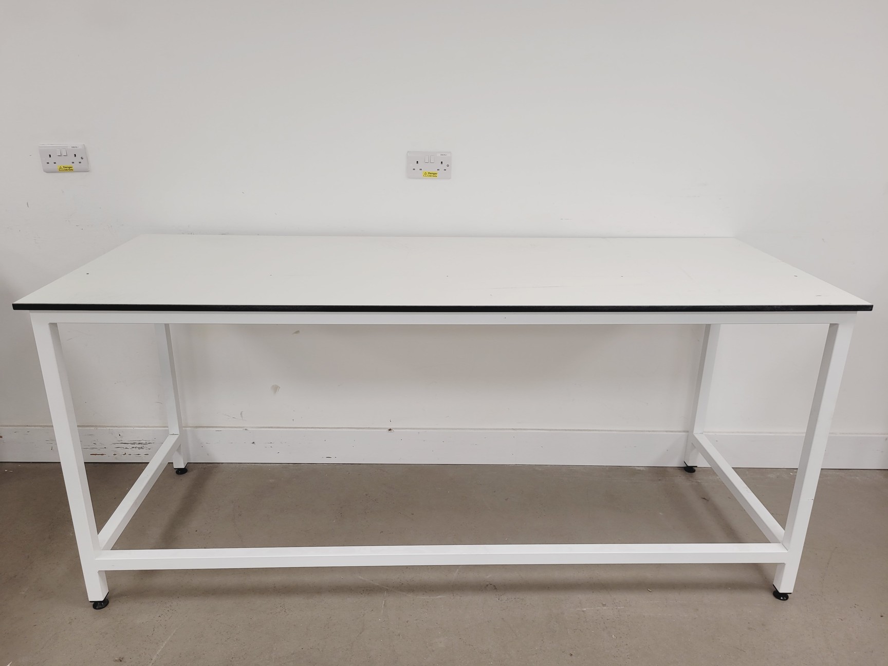 Image of 3 x White Trespa Tables 75x200x89cm LWH Lab