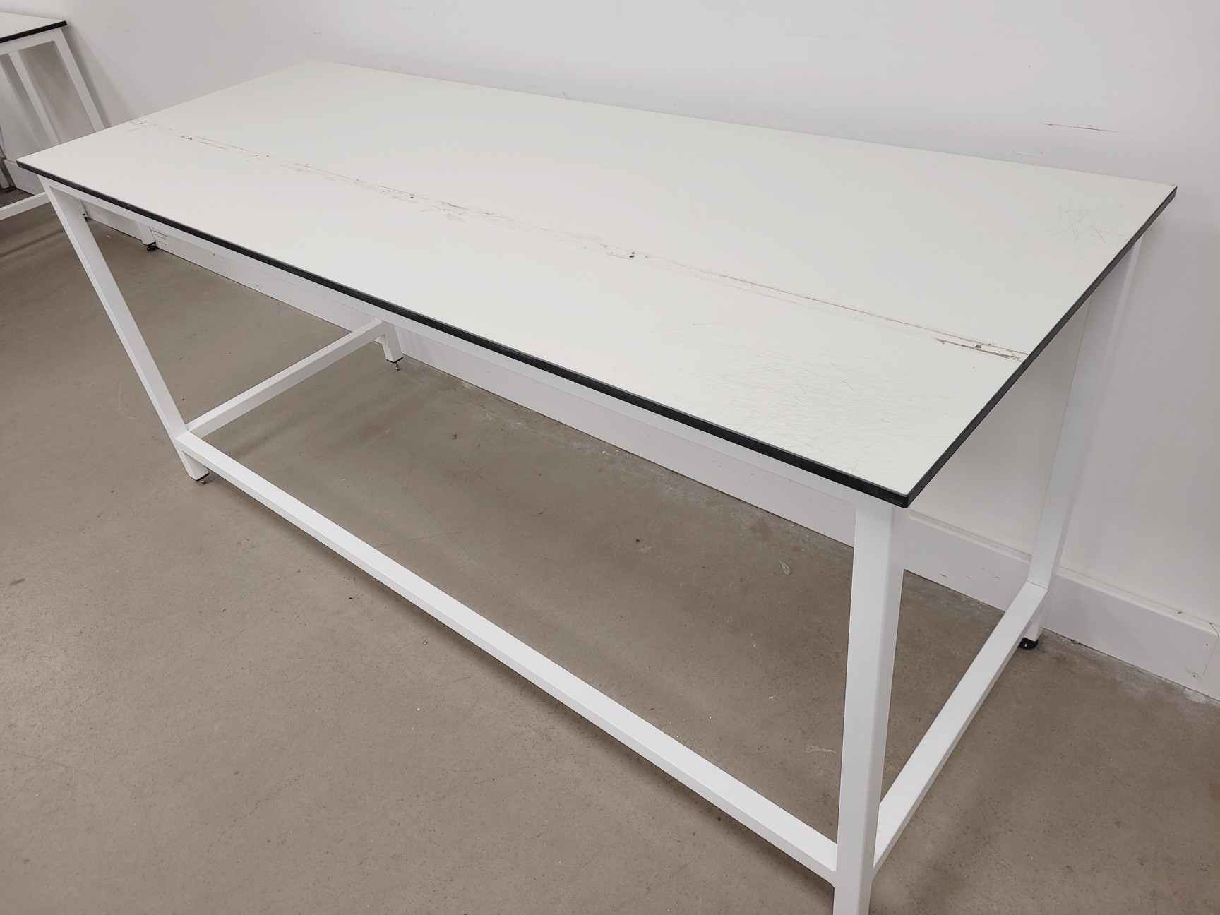 Image of 3 x White Trespa Tables 75x200x89cm LWH Lab