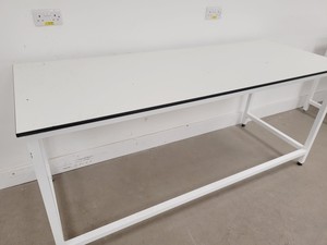 Thumbnail image of 3 x White Trespa Tables 75x200x89cm LWH Lab