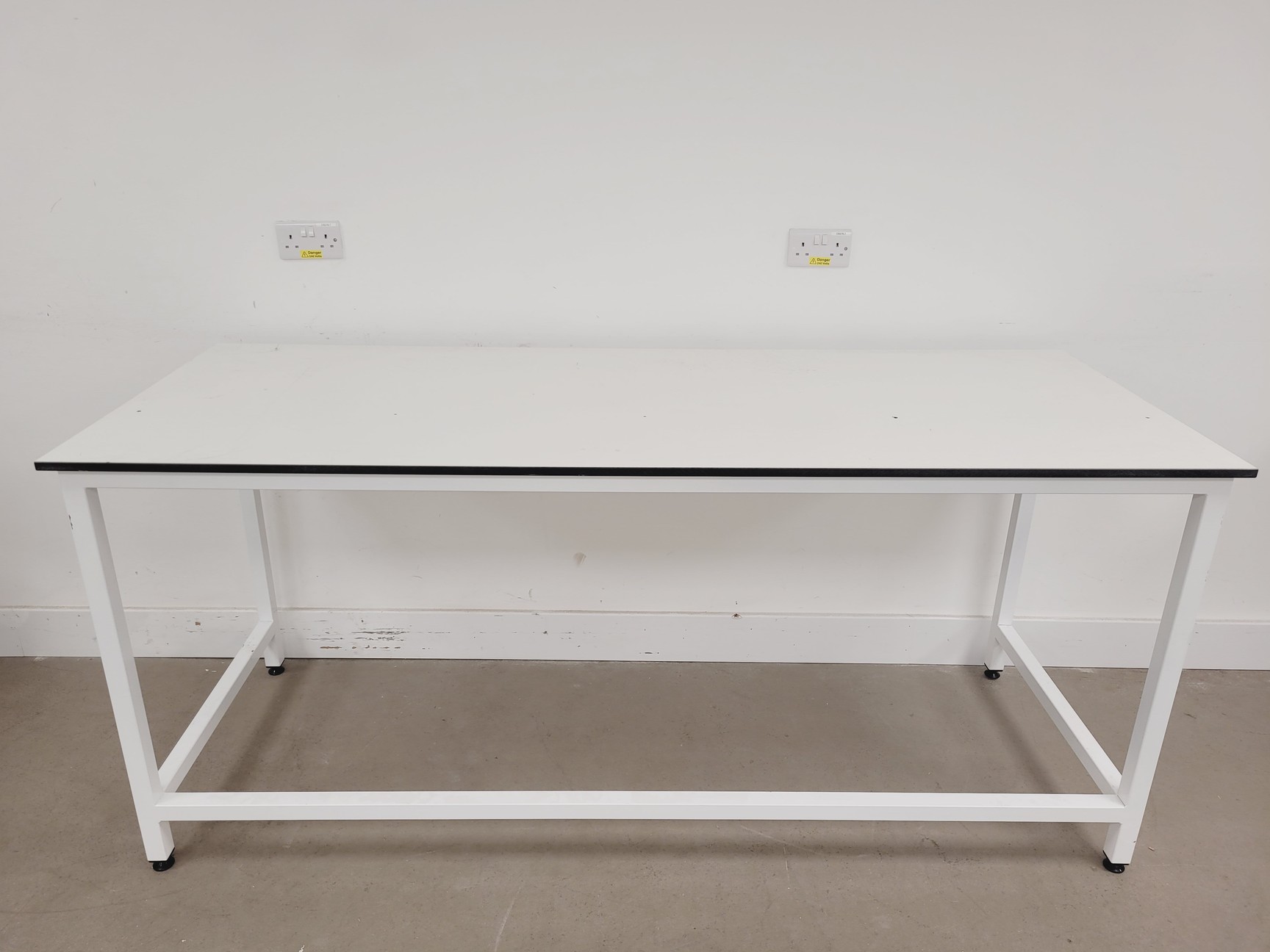 Image of 3 x White Trespa Tables 75x200x89cm LWH Lab