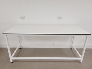 Thumbnail image of 3 x White Trespa Tables 75x200x89cm LWH Lab
