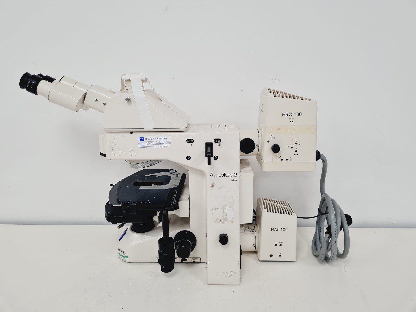 Image of Zeiss Axioskop 2 Plus Microscope With FluoArc Power Supply Lab