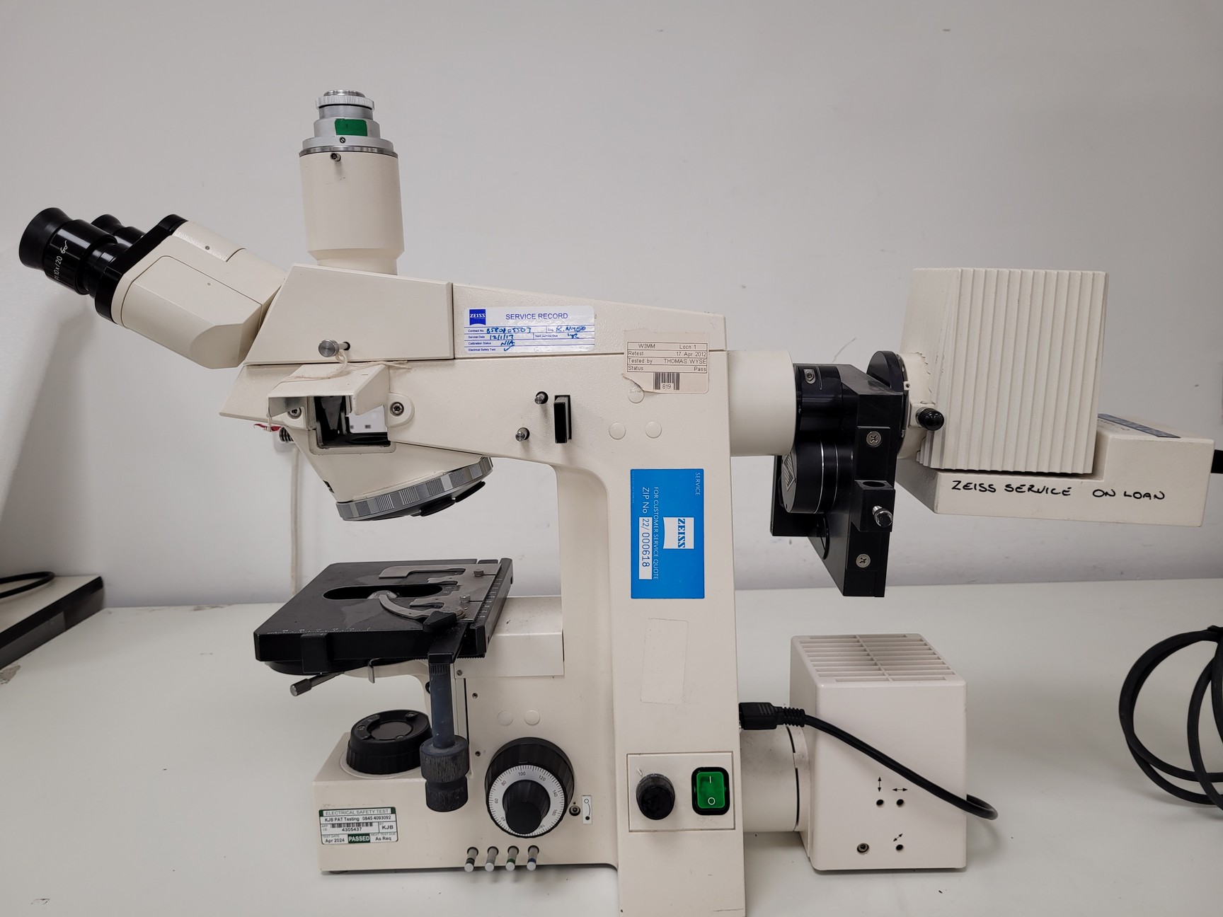 Image of Zeiss Axioskop Microscope w/ J04Z0H Power Supply Lab