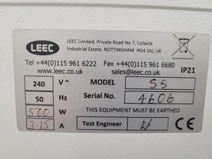 Thumbnail image of LEEC Drying Cabinet Model SS Lab Spares/Repairs